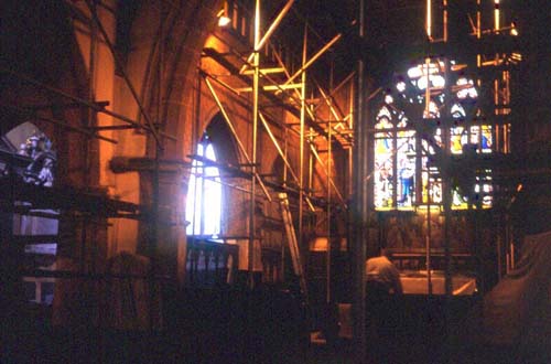 Scaffolding in the Chancel 1967